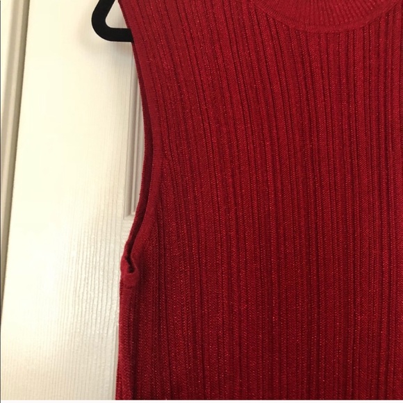 Plus Size 2X Dress Candie's Sleeveless A-Line Sweater red Christmas ribbed party - Picture 6 of 6